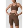 imageODODOS ODLIFT Compression Shorts for Women 4quot  6quot  8quot  10quot High Waist Workout Biker Shorts with Inner PocketBrunette