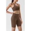 imageODODOS ODLIFT Compression Shorts for Women 4quot  6quot  8quot  10quot High Waist Workout Biker Shorts with Inner PocketBrunette