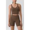 imageODODOS ODLIFT Compression Shorts for Women 4quot  6quot  8quot  10quot High Waist Workout Biker Shorts with Inner PocketBrunette