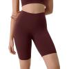 imageODODOS ODLIFT Compression Shorts for Women 4quot  6quot  8quot  10quot High Waist Workout Biker Shorts with Inner PocketBurgundy