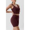 imageODODOS ODLIFT Compression Shorts for Women 4quot  6quot  8quot  10quot High Waist Workout Biker Shorts with Inner PocketBurgundy