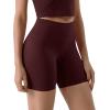 imageODODOS ODLIFT Compression Shorts for Women 4quot  6quot  8quot  10quot High Waist Workout Biker Shorts with Inner PocketBurgundy