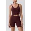imageODODOS ODLIFT Compression Shorts for Women 4quot  6quot  8quot  10quot High Waist Workout Biker Shorts with Inner PocketBurgundy
