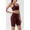 imageODODOS ODLIFT Compression Shorts for Women 4quot  6quot  8quot  10quot High Waist Workout Biker Shorts with Inner PocketBurgundy