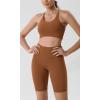 imageODODOS ODLIFT Compression Shorts for Women 4quot  6quot  8quot  10quot High Waist Workout Biker Shorts with Inner PocketCaramel
