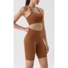 imageODODOS ODLIFT Compression Shorts for Women 4quot  6quot  8quot  10quot High Waist Workout Biker Shorts with Inner PocketCaramel