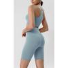 imageODODOS ODLIFT Compression Shorts for Women 4quot  6quot  8quot  10quot High Waist Workout Biker Shorts with Inner PocketChambray