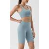 imageODODOS ODLIFT Compression Shorts for Women 4quot  6quot  8quot  10quot High Waist Workout Biker Shorts with Inner PocketChambray