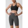 imageODODOS ODLIFT Compression Shorts for Women 4quot  6quot  8quot  10quot High Waist Workout Biker Shorts with Inner PocketCharcoal