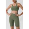 imageODODOS ODLIFT Compression Shorts for Women 4quot  6quot  8quot  10quot High Waist Workout Biker Shorts with Inner PocketDark Olive