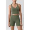 imageODODOS ODLIFT Compression Shorts for Women 4quot  6quot  8quot  10quot High Waist Workout Biker Shorts with Inner PocketDark Olive