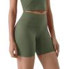 imageODODOS ODLIFT Compression Shorts for Women 4quot  6quot  8quot  10quot High Waist Workout Biker Shorts with Inner PocketDark Olive