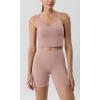 imageODODOS ODLIFT Compression Shorts for Women 4quot  6quot  8quot  10quot High Waist Workout Biker Shorts with Inner PocketDusty Pink