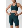 imageODODOS ODLIFT Compression Shorts for Women 4quot  6quot  8quot  10quot High Waist Workout Biker Shorts with Inner PocketForest Teal
