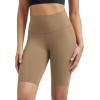 imageODODOS ODLIFT Compression Shorts for Women 4quot  6quot  8quot  10quot High Waist Workout Biker Shorts with Inner PocketLight Brown