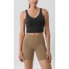 imageODODOS ODLIFT Compression Shorts for Women 4quot  6quot  8quot  10quot High Waist Workout Biker Shorts with Inner PocketLight Brown