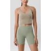 imageODODOS ODLIFT Compression Shorts for Women 4quot  6quot  8quot  10quot High Waist Workout Biker Shorts with Inner PocketLime Stone