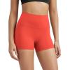 imageODODOS ODLIFT Compression Shorts for Women 4quot  6quot  8quot  10quot High Waist Workout Biker Shorts with Inner PocketOrange Red