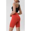 imageODODOS ODLIFT Compression Shorts for Women 4quot  6quot  8quot  10quot High Waist Workout Biker Shorts with Inner PocketOrange Red