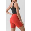 imageODODOS ODLIFT Compression Shorts for Women 4quot  6quot  8quot  10quot High Waist Workout Biker Shorts with Inner PocketOrange Red