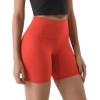 imageODODOS ODLIFT Compression Shorts for Women 4quot  6quot  8quot  10quot High Waist Workout Biker Shorts with Inner PocketOrange Red
