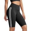 imageODODOS ODLIFT Compression Shorts for Women 4quot  6quot  8quot  10quot High Waist Workout Biker Shorts with Inner PocketPiping Black