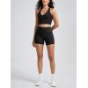 imageODODOS ODLIFT Compression Shorts for Women 4quot  6quot  8quot  10quot High Waist Workout Biker Shorts with Inner PocketPiping Black