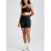 imageODODOS ODLIFT Compression Shorts for Women 4quot  6quot  8quot  10quot High Waist Workout Biker Shorts with Inner PocketPiping Black