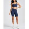 imageODODOS ODLIFT Compression Shorts for Women 4quot  6quot  8quot  10quot High Waist Workout Biker Shorts with Inner PocketPiping Navy