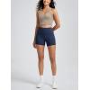 imageODODOS ODLIFT Compression Shorts for Women 4quot  6quot  8quot  10quot High Waist Workout Biker Shorts with Inner PocketPiping Navy