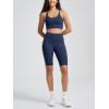 imageODODOS ODLIFT Compression Shorts for Women 4quot  6quot  8quot  10quot High Waist Workout Biker Shorts with Inner PocketPiping Navy