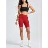 imageODODOS ODLIFT Compression Shorts for Women 4quot  6quot  8quot  10quot High Waist Workout Biker Shorts with Inner PocketPiping Red