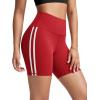 imageODODOS ODLIFT Compression Shorts for Women 4quot  6quot  8quot  10quot High Waist Workout Biker Shorts with Inner PocketPiping Red