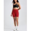 imageODODOS ODLIFT Compression Shorts for Women 4quot  6quot  8quot  10quot High Waist Workout Biker Shorts with Inner PocketPiping Red