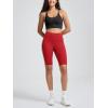 imageODODOS ODLIFT Compression Shorts for Women 4quot  6quot  8quot  10quot High Waist Workout Biker Shorts with Inner PocketPiping Red