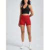 imageODODOS ODLIFT Compression Shorts for Women 4quot  6quot  8quot  10quot High Waist Workout Biker Shorts with Inner PocketPiping Red