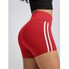 imageODODOS ODLIFT Compression Shorts for Women 4quot  6quot  8quot  10quot High Waist Workout Biker Shorts with Inner PocketPiping Red