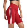 imageODODOS ODLIFT Compression Shorts for Women 4quot  6quot  8quot  10quot High Waist Workout Biker Shorts with Inner PocketPiping Red