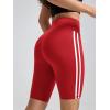 imageODODOS ODLIFT Compression Shorts for Women 4quot  6quot  8quot  10quot High Waist Workout Biker Shorts with Inner PocketPiping Red