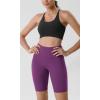 imageODODOS ODLIFT Compression Shorts for Women 4quot  6quot  8quot  10quot High Waist Workout Biker Shorts with Inner PocketPlum Purple