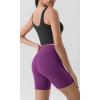imageODODOS ODLIFT Compression Shorts for Women 4quot  6quot  8quot  10quot High Waist Workout Biker Shorts with Inner PocketPlum Purple