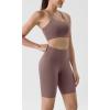 imageODODOS ODLIFT Compression Shorts for Women 4quot  6quot  8quot  10quot High Waist Workout Biker Shorts with Inner PocketPurple Taupe