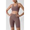 imageODODOS ODLIFT Compression Shorts for Women 4quot  6quot  8quot  10quot High Waist Workout Biker Shorts with Inner PocketPurple Taupe