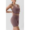 imageODODOS ODLIFT Compression Shorts for Women 4quot  6quot  8quot  10quot High Waist Workout Biker Shorts with Inner PocketPurple Taupe