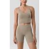 imageODODOS ODLIFT Compression Shorts for Women 4quot  6quot  8quot  10quot High Waist Workout Biker Shorts with Inner PocketShaker Beige