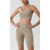 imageODODOS ODLIFT Compression Shorts for Women 4quot  6quot  8quot  10quot High Waist Workout Biker Shorts with Inner PocketShaker Beige