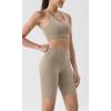 imageODODOS ODLIFT Compression Shorts for Women 4quot  6quot  8quot  10quot High Waist Workout Biker Shorts with Inner PocketShaker Beige
