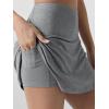 imageODODOS Womens Athletic Tennis Skorts with Pockets Builtin Shorts Golf Active Skirts for Sports Running Gym TrainingGrey Heather