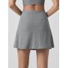 imageODODOS Womens Athletic Tennis Skorts with Pockets Builtin Shorts Golf Active Skirts for Sports Running Gym TrainingGrey Heather