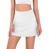 imageODODOS Womens Athletic Tennis Skorts with Pockets Builtin Shorts Golf Active Skirts for Sports Running Gym TrainingOffwhite